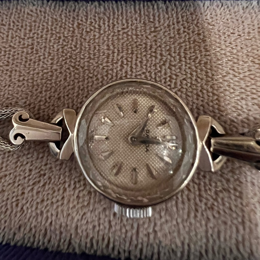 Previously loved OMEGA woman’s gold and silver watch.